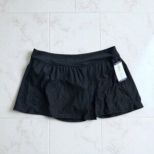 ANNE COLE Black Swim Bathing Suit Bottom Skort Size XX-Large NEW NWT
